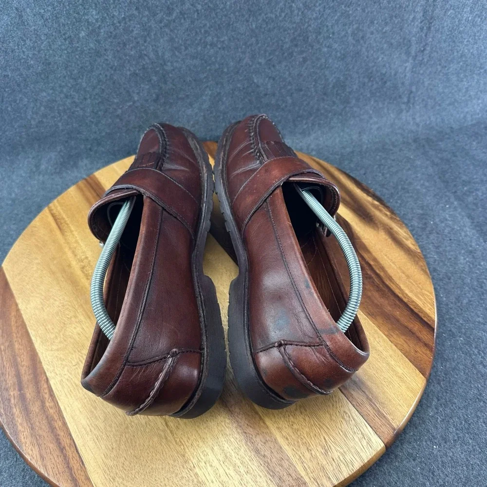 Allen Edmonds Waterbury Loafers Brown Leather Monk Strap Buckle Kilted Sz 12EEE
